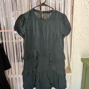 BCBGMaxAzria Green Striped Mini Dress (B)